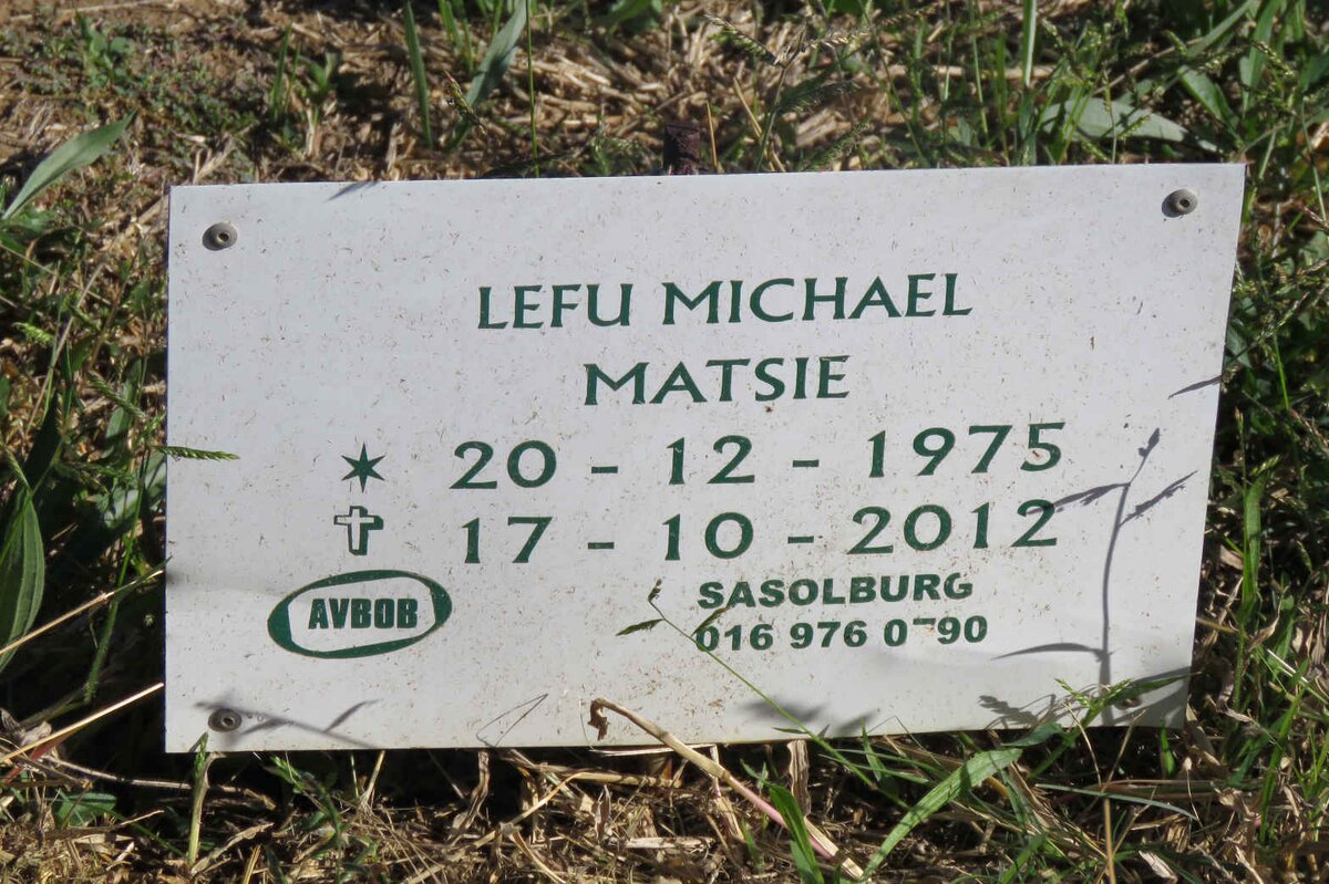 MATSIE Lefu Michael 1975-2012
