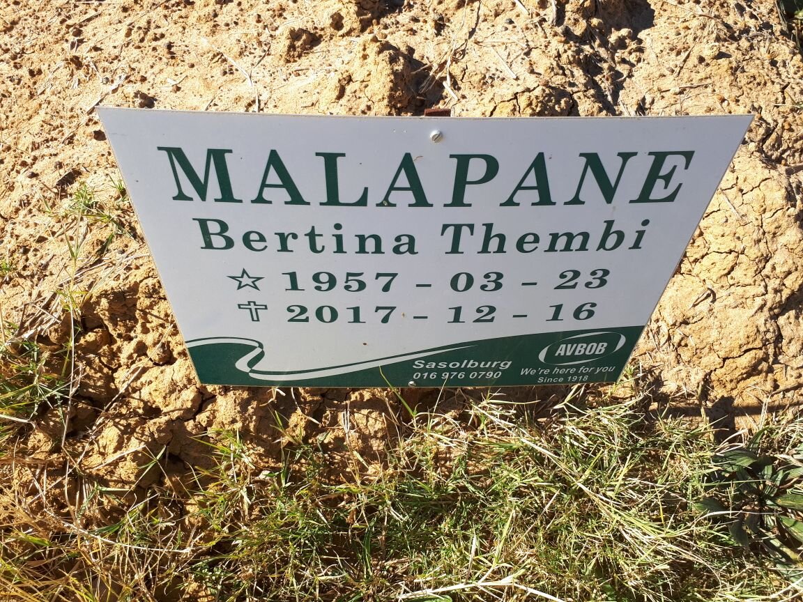 MALAPANE Bertina Thembi 1957-2017