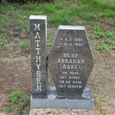 MATTHYSEN Olof Abraham 1980-1983