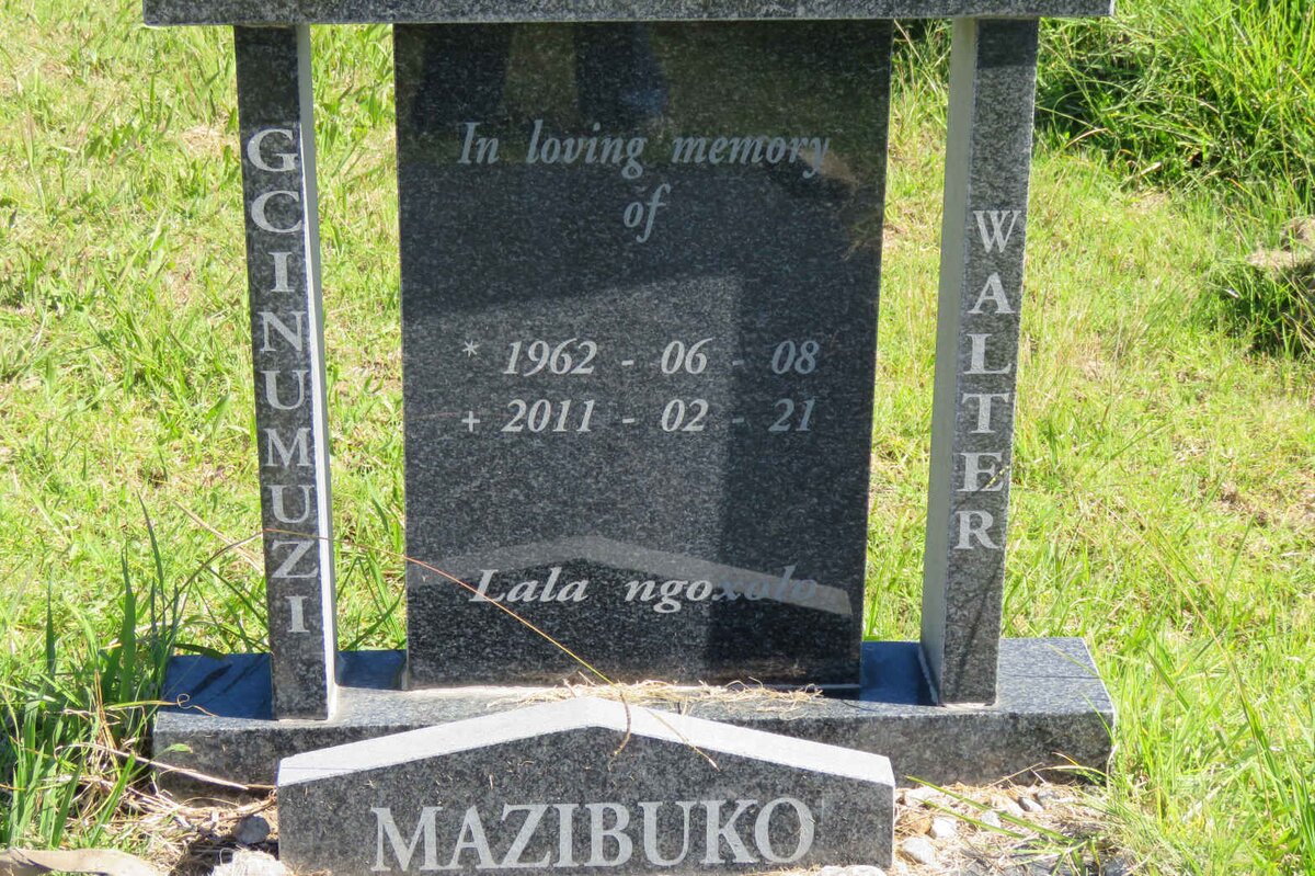 MAZIBUKO Gcinumuzi Walter 1962-2011