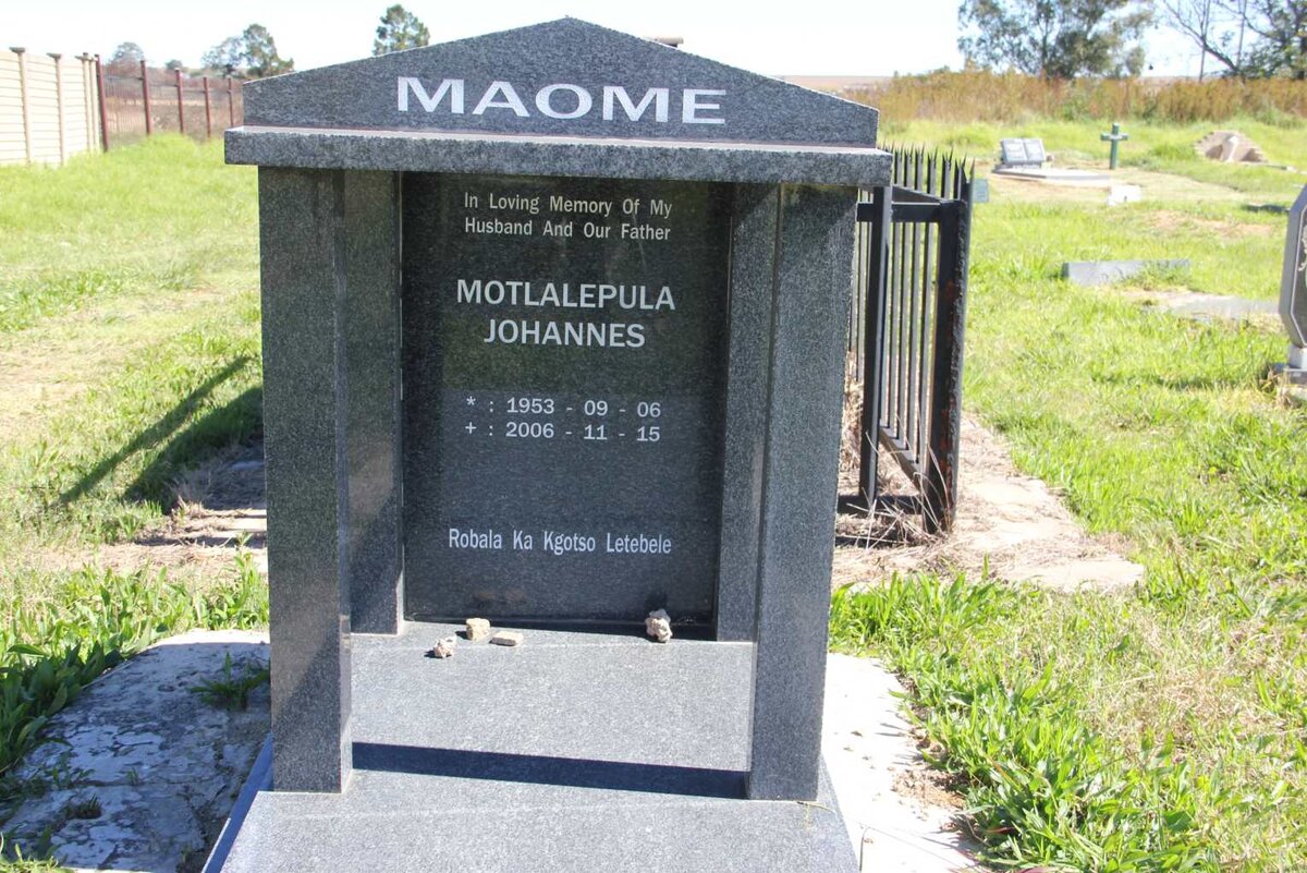MAOME Motlalepula Johannes 1953-2006