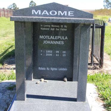 MAOME Motlalepula Johannes 1953-2006