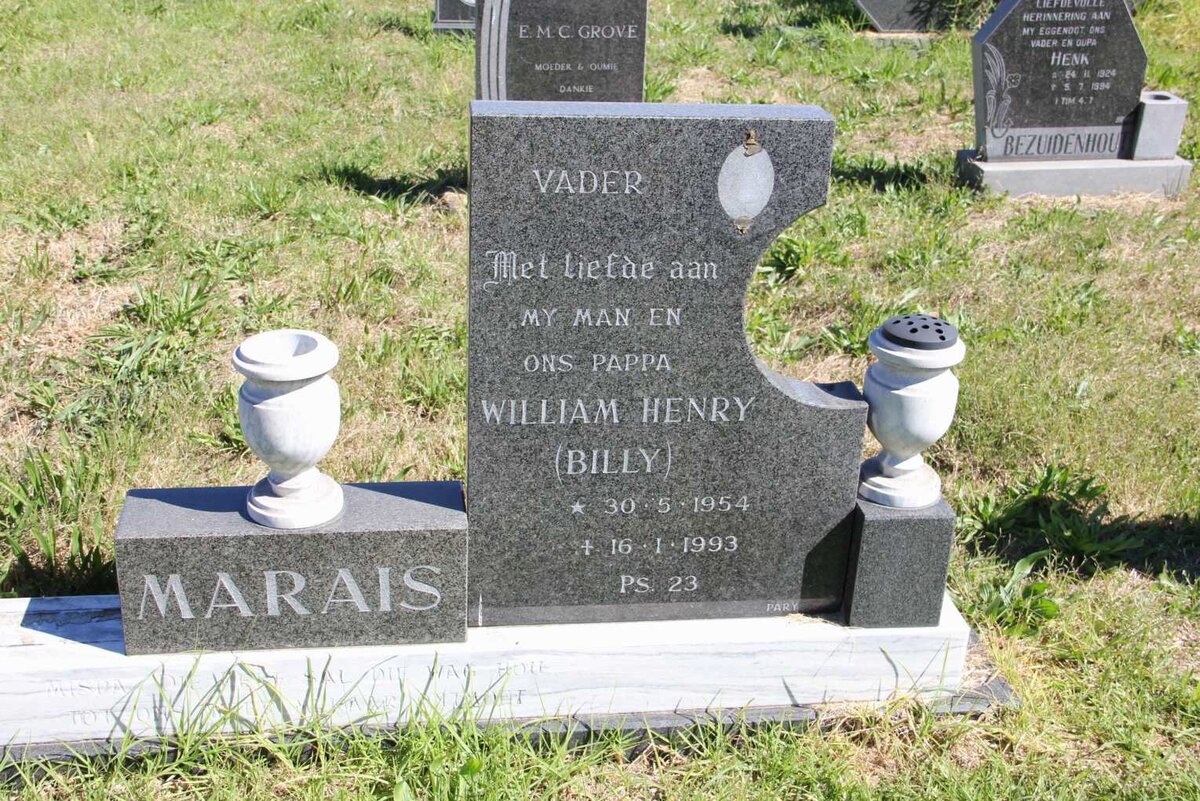 MARAIS William Henry 1954-1993