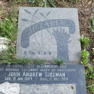 McCLAREN John Andrew Stegman 1904-1968