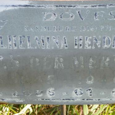 MERWE Wilhelmina Hendrina, van der 1945-2006