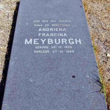 MEYBURGH Andriena Francina 1908-1989