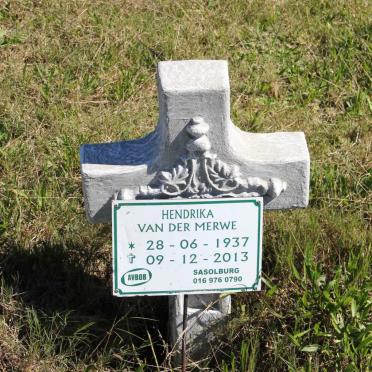 MERWE Hendrika, van der 1937-2013