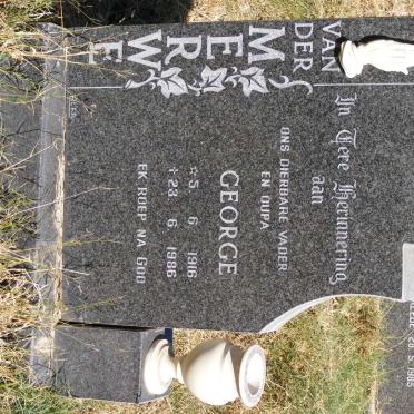 MERWE George, van der 1916-1986