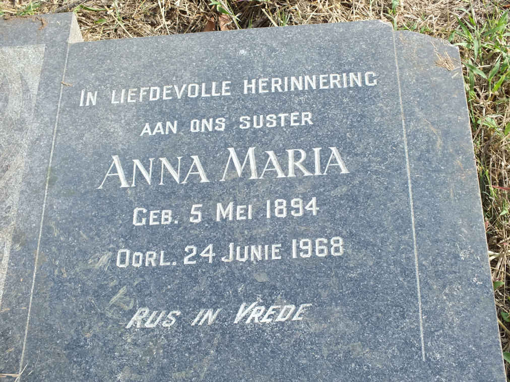 MERWE Anna Maria, van der 1894-1968