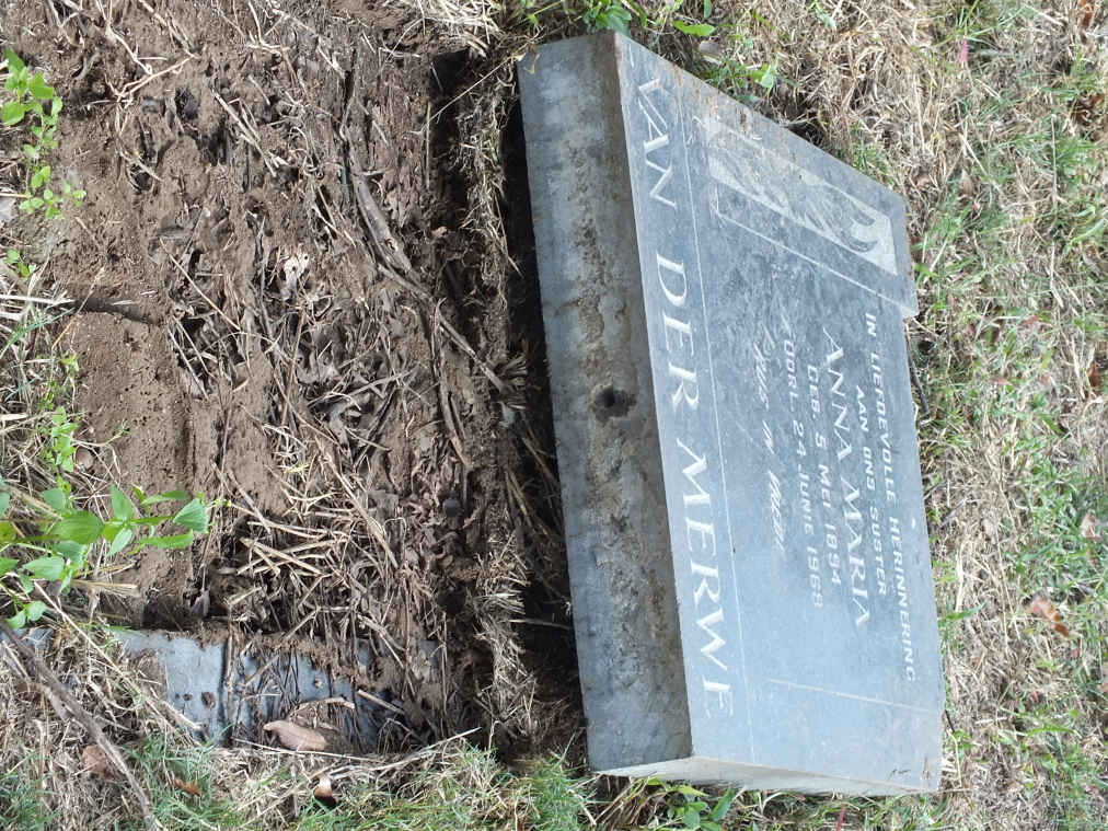 MERWE Anna Maria, van der 1894-1968