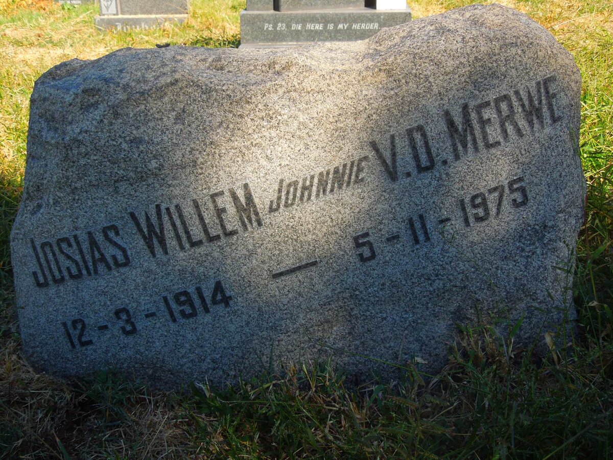 MERWE Josias Willem, v.d. 1914-1975