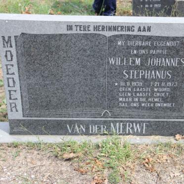 MERWE Willem Johannes Stephanus, van der 1939-1973