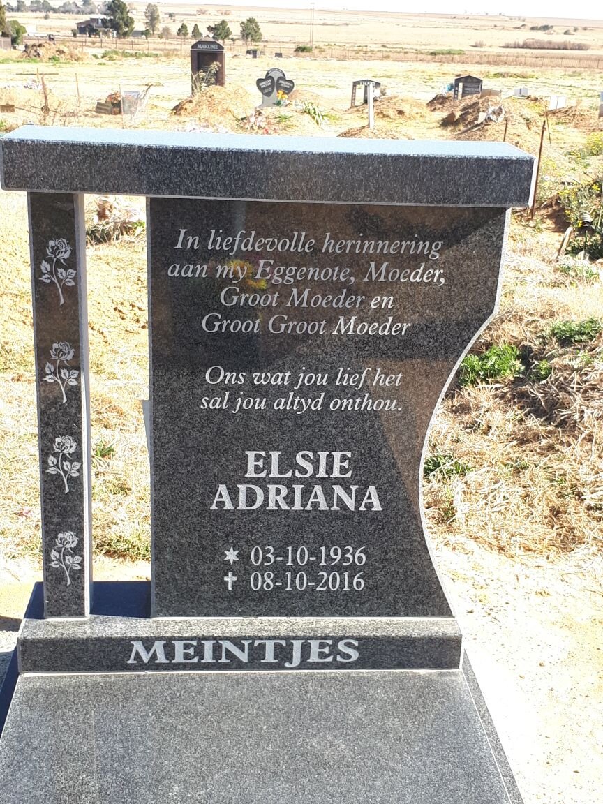 MEINTJIES Elsie Adriana 1936-2016
