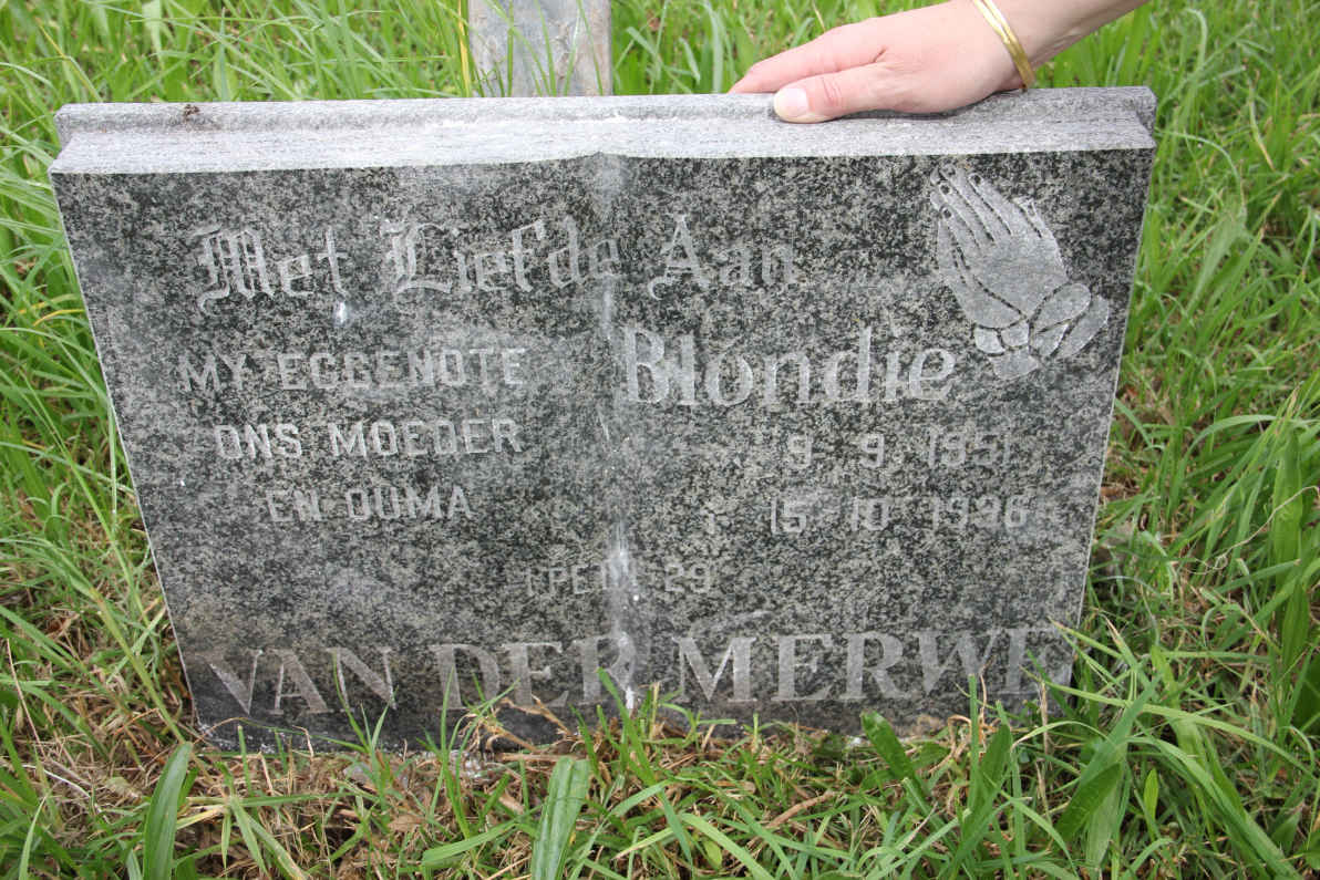 MERWE Blondie, van der 1951-1996