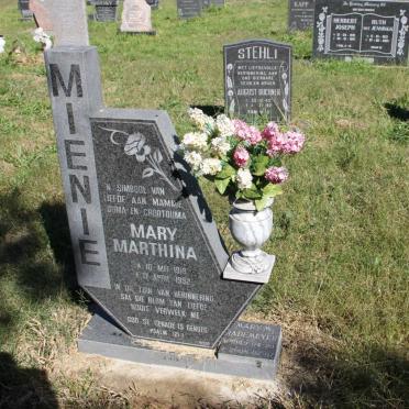 MIENIE Mary Martha 1919-1992 :: RADEMEYER Mary M. 1949-2008