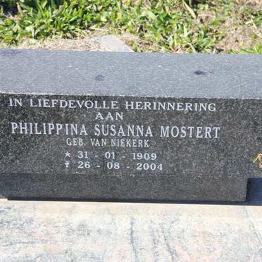 MOSTERT Philippina Susanna nee VAN NIEKERK 1909-2004