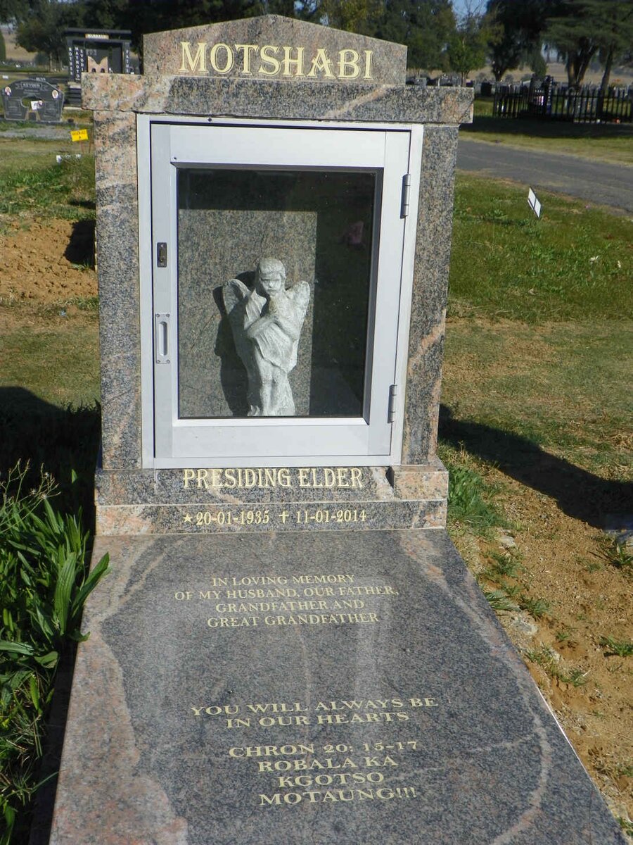 MOTSHABI Presiding Elder 1935-2014