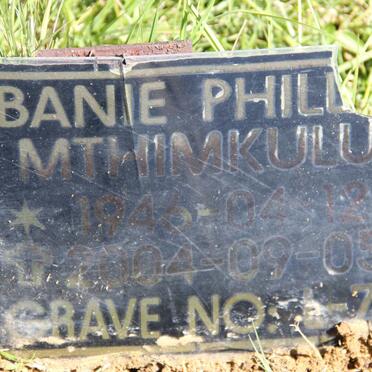 MTHIMKULU Banie Phill?? 1946-2004