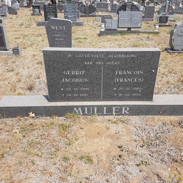 MULLER Gerrit Jacobus 1905-1991 &amp; Francois 1900-1992