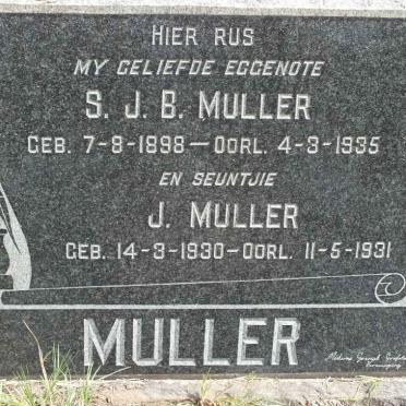 MULLER S.J.B. 1998-1935 :: MULLER J. 1930-1931