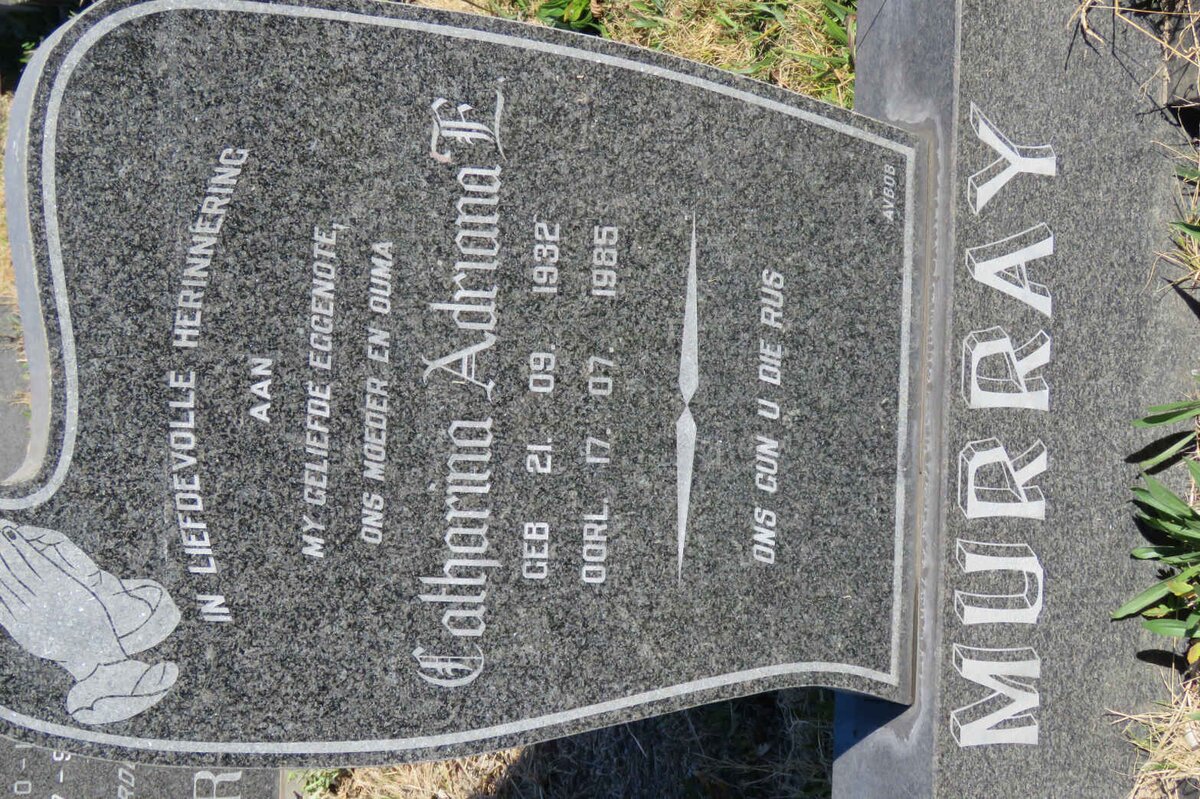 MURRAY Catharina Adriana E. 1932-1985