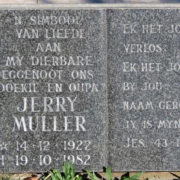 MULLER Jerry 1922-1982 &amp; Jeannetta Delancie 1926-2004