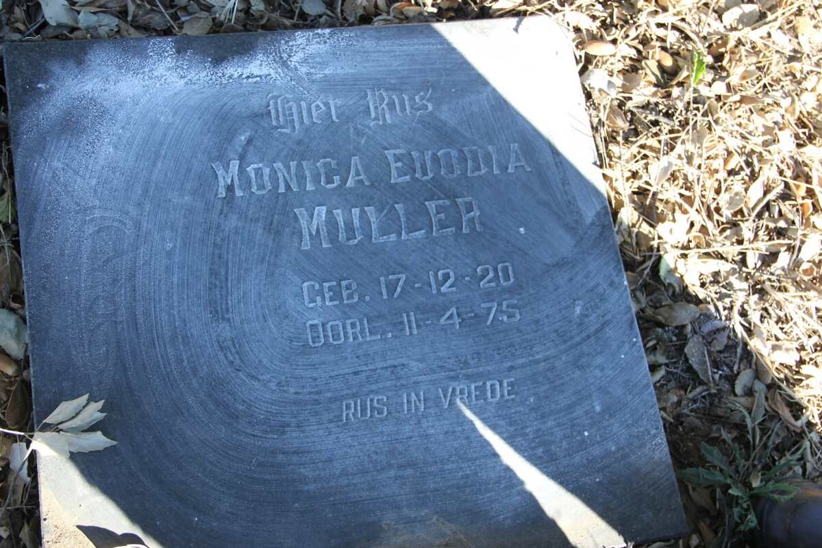 MULLER Monica Euodia 1920-1975