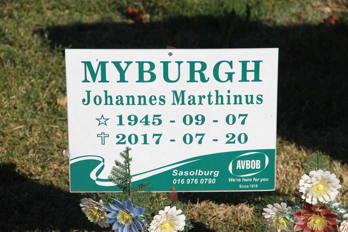 MYBURGH Johannes Marthinus 1945-2017