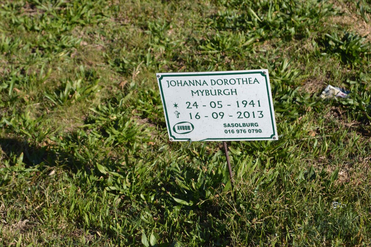 MYBURGH Johanna Dorothea 1941-2013