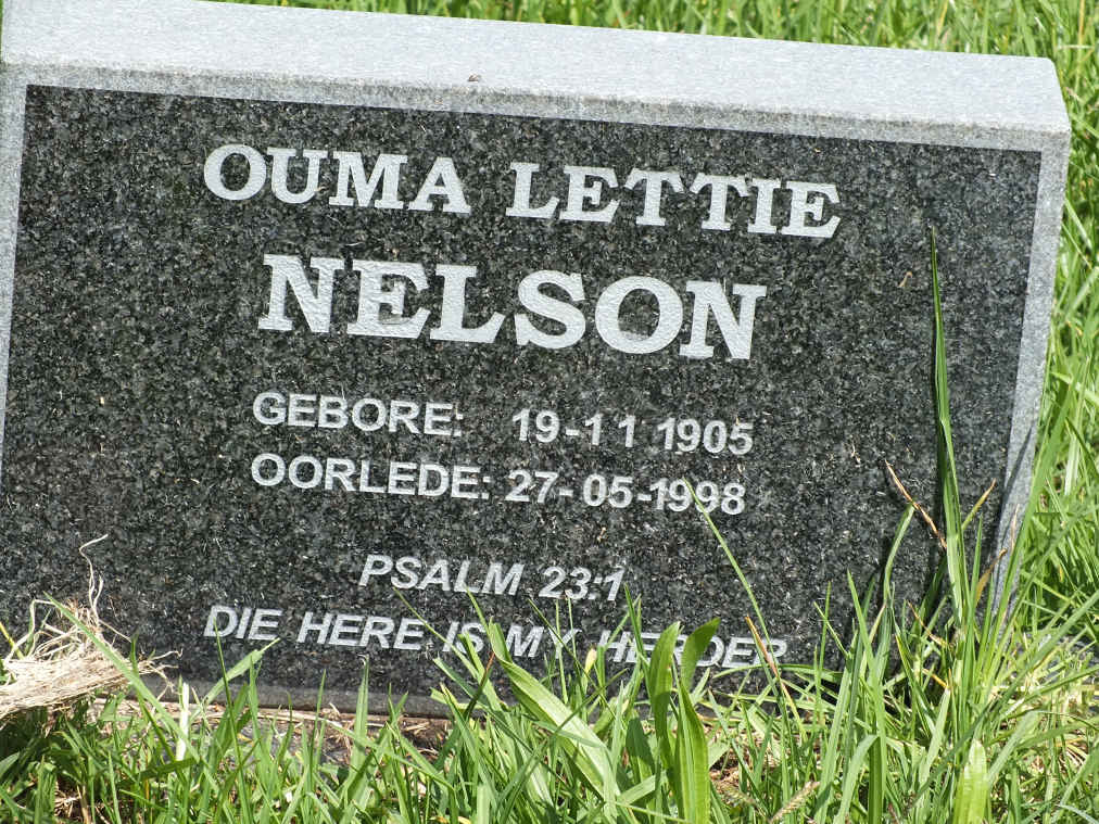 NELSON Lettie 1905-1998