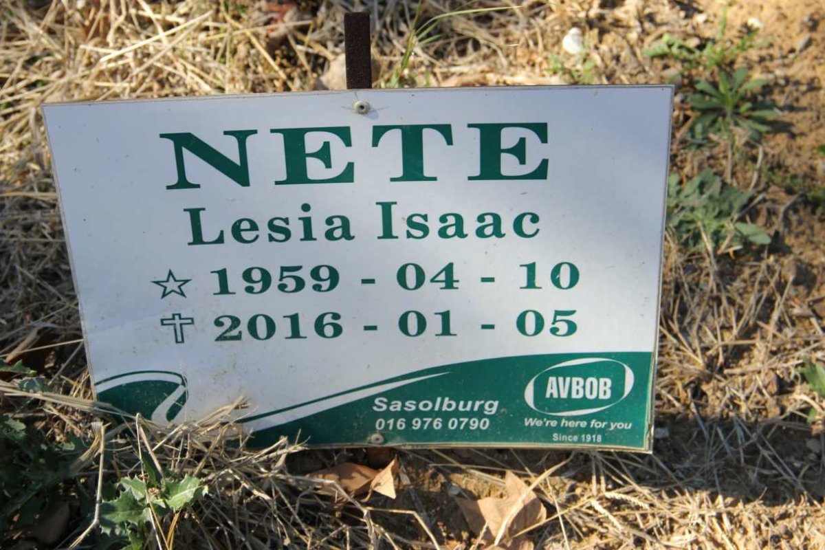 NETE Lesia Isaac 1959-2016