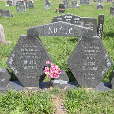 NORTJE Willem Albertus 1928-1999 &amp; Maria Claudina 1932-2005