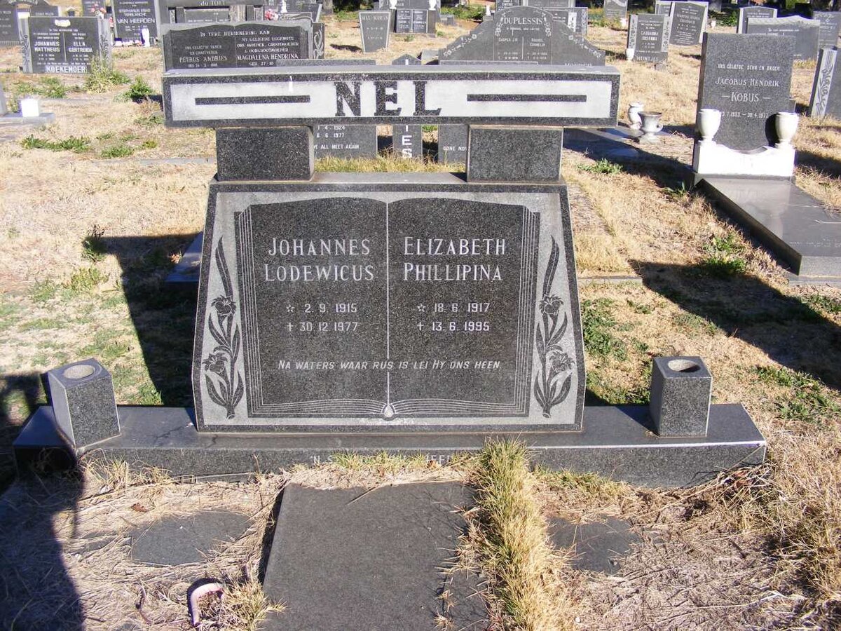 NEL Johannes Lodewicus 1915-1977 &amp; Elizabeth Phillipina 1917-1995