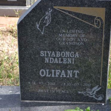 OLIFANT Siyabonga Ndaleni 2010-2010