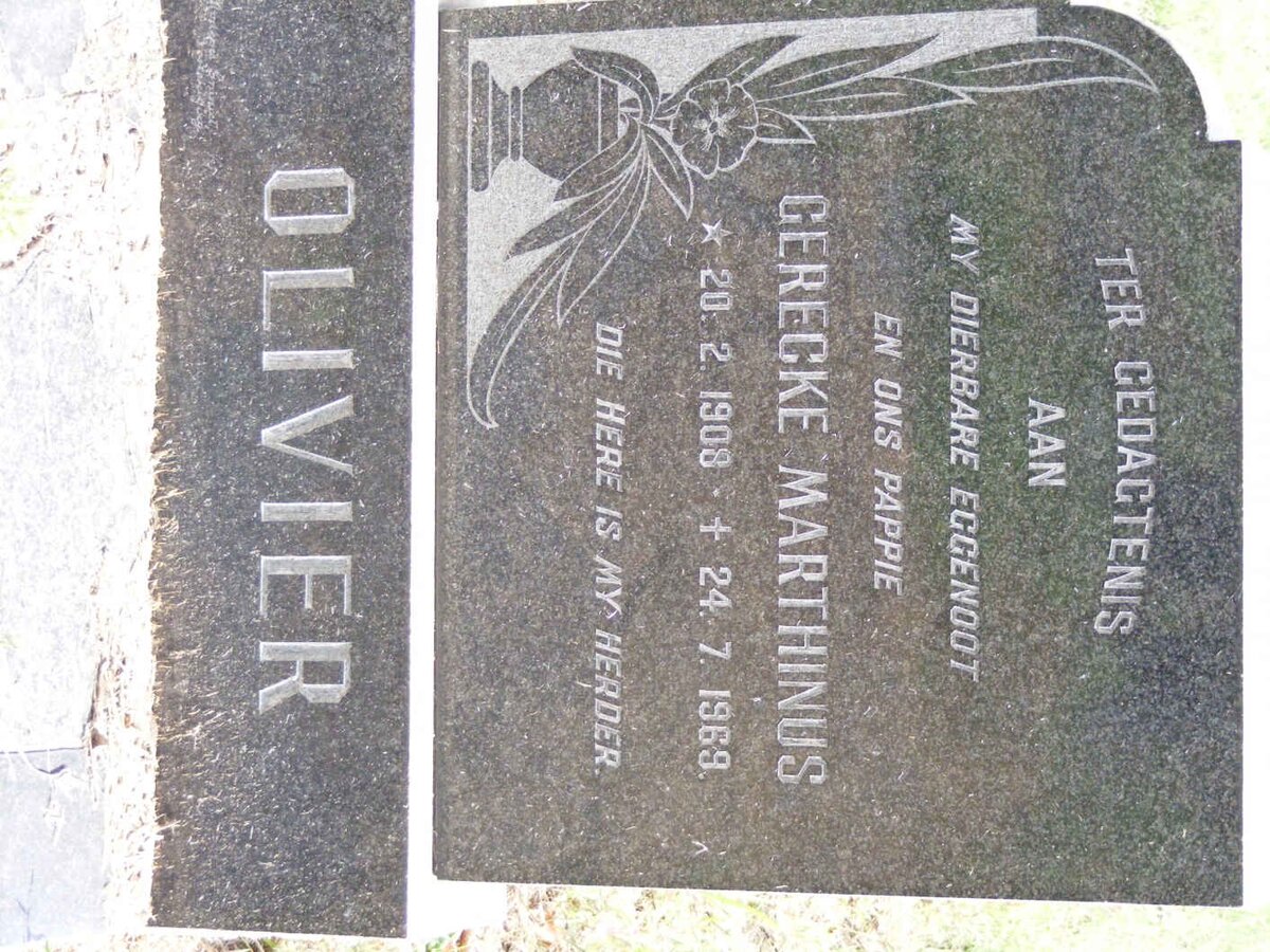 OLIVIER Gerecke Marthinus 1908-1969