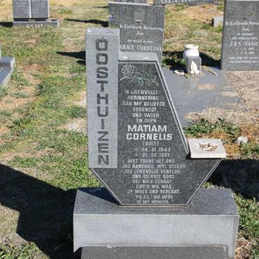 OOSTHUIZEN Matiam Cornelis 1943-1997
