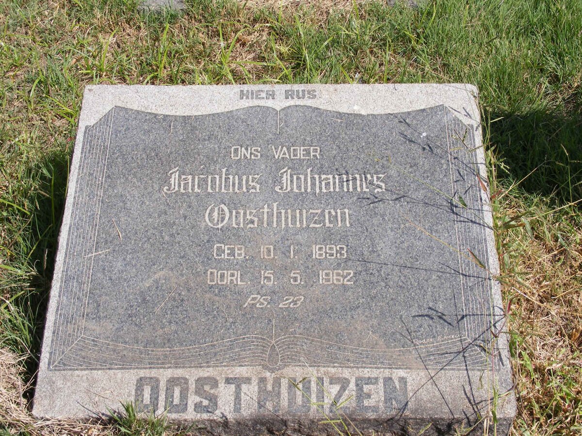 OOSTHUIZEN Jacobus Johannes 1893-1962