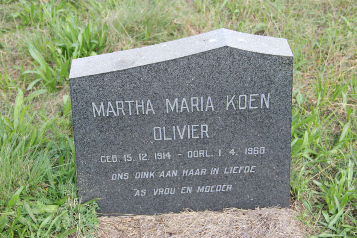 OLIVIER Martha Maria, KOEN 1914-1968
