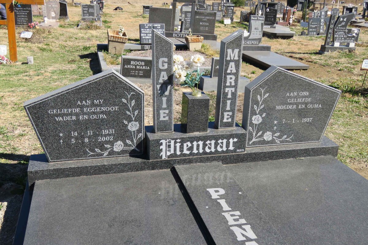 PIENAAR Gawie 1931-2002 &amp; Martie 1937-