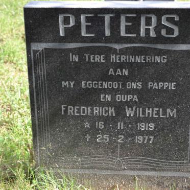 PETERS Frederick Wilhelm 1919-1977