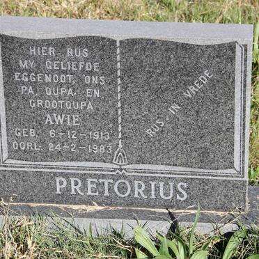 PRETORIUS Awie 1913-1983 &amp; Joey 1917-2013