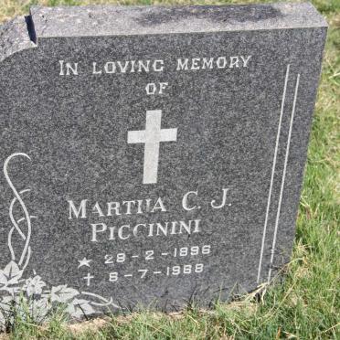 PICCININI Martha C.J. 1896-1968