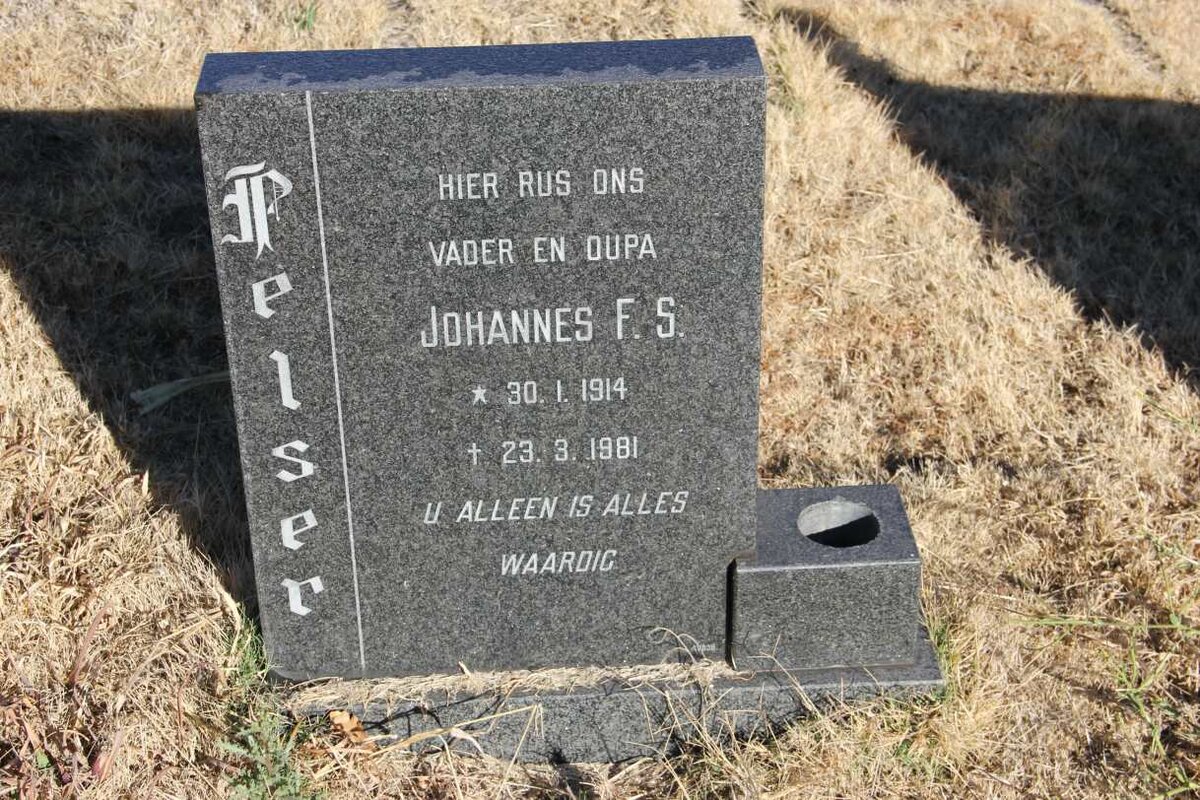 PELSER Johannes F.S. 1914-1981