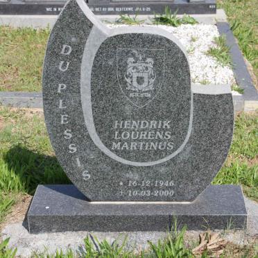 PLESSIS Hendrik Lourens Martinus, du 1946-2000