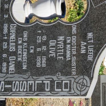 PLESSIS Myrtle Olive, du 1968-1990 :: DU PLESSIS Cornelius Daniel 1985-1990