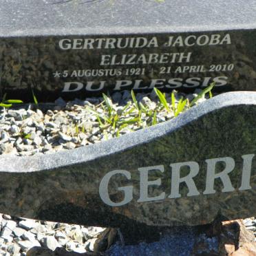 PLESSIS Gertruida Jacoba Elizabeth, du 1921-2010