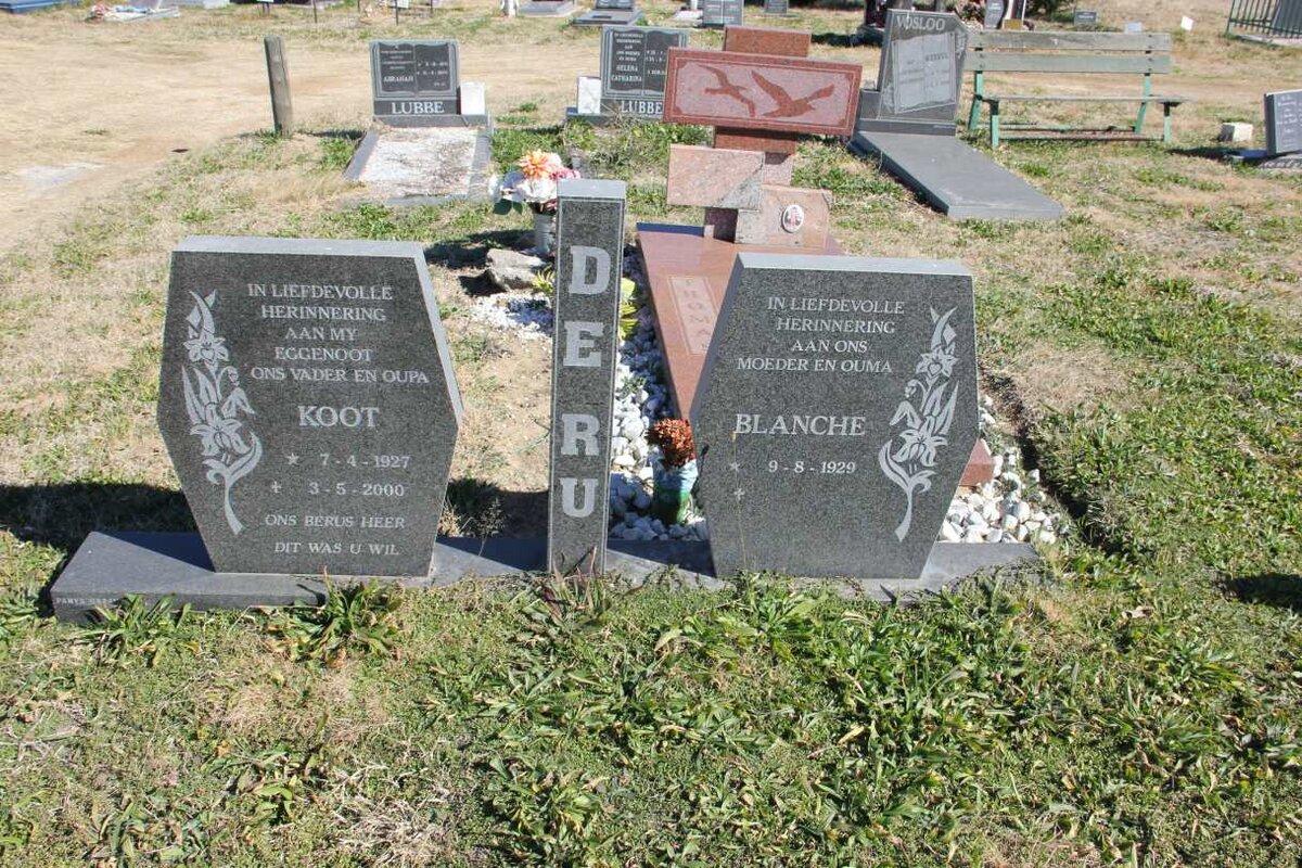 RU Koot, de 1927-2000 &amp; Blanche 1929-