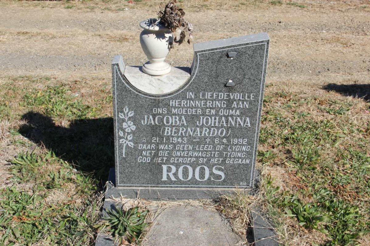 ROOS Jacoba Johanna nee BERNARDO 1943-1992