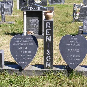 RENISON Marais 1936-1995 &amp; Maria Elizabeth 1938-1993