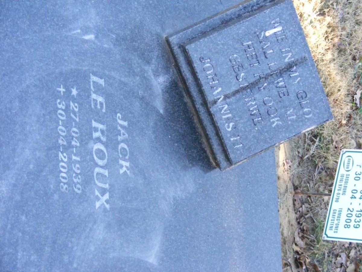 ROUX Johannes Jacobus, le 1939-2008